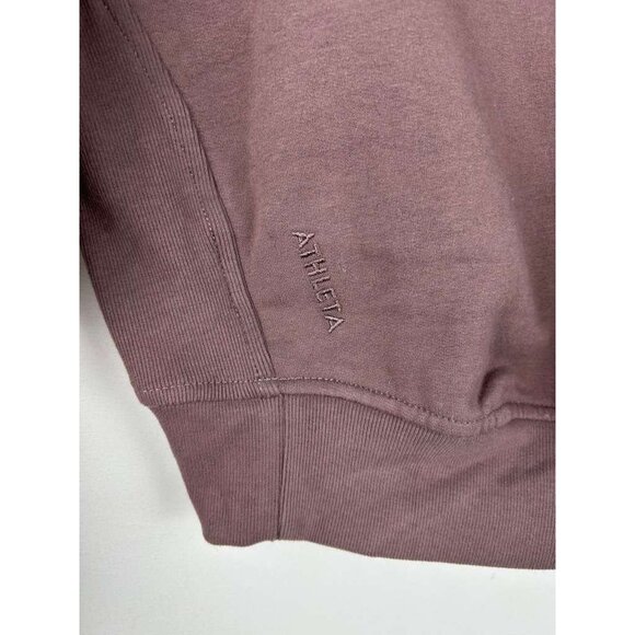 Athleta Women's XS Sweatshirt Mauve 1/4 Zip Fleece Pullover With Pockets - Picture 11 of 11